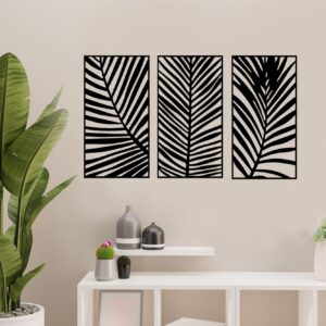 Wanddekoration tropische Palmenblätter