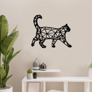 Wanddekoration geometrische Katze