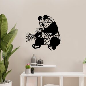 Wanddekoration geometrischer Panda